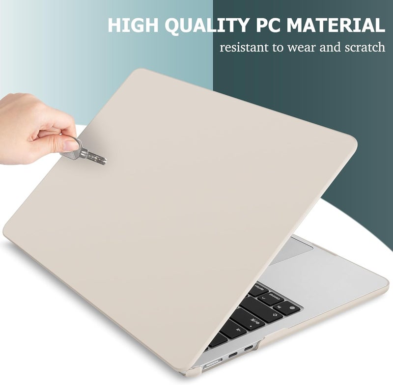 May Chen for M4 MacBook Air 13.6 inch Case 2025 2024 2023 2022 Release A3240 M3 A3113 M2 A2681, Plastic Hard Shell Case for MacBook Air 13.6" with Retina Display Fits Touch ID, Rock ash - Image 4